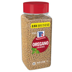 McCormick Oregano Leaves bottle displaying robust flavor