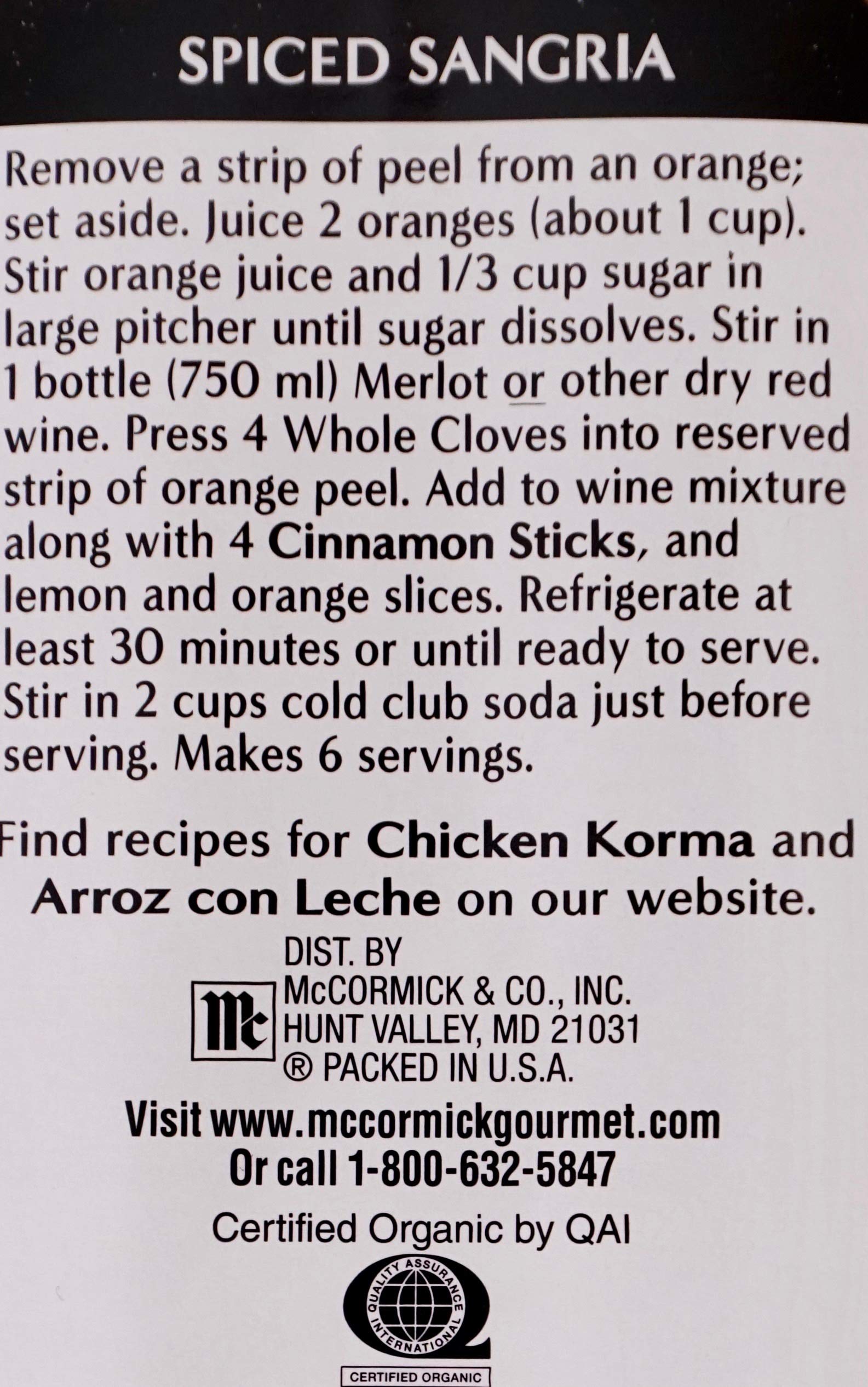 McCormick Organic Cinnamon Sticks raw sticks on counter, ideal for simmered recipes.