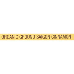 McCormick Organic Ground Saigon Cinnamon shaker lid viewed for quick sprinkling.