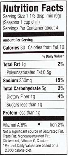 McCormick Original Chili Seasoning Mix spice blend spills for quick flavor boost
