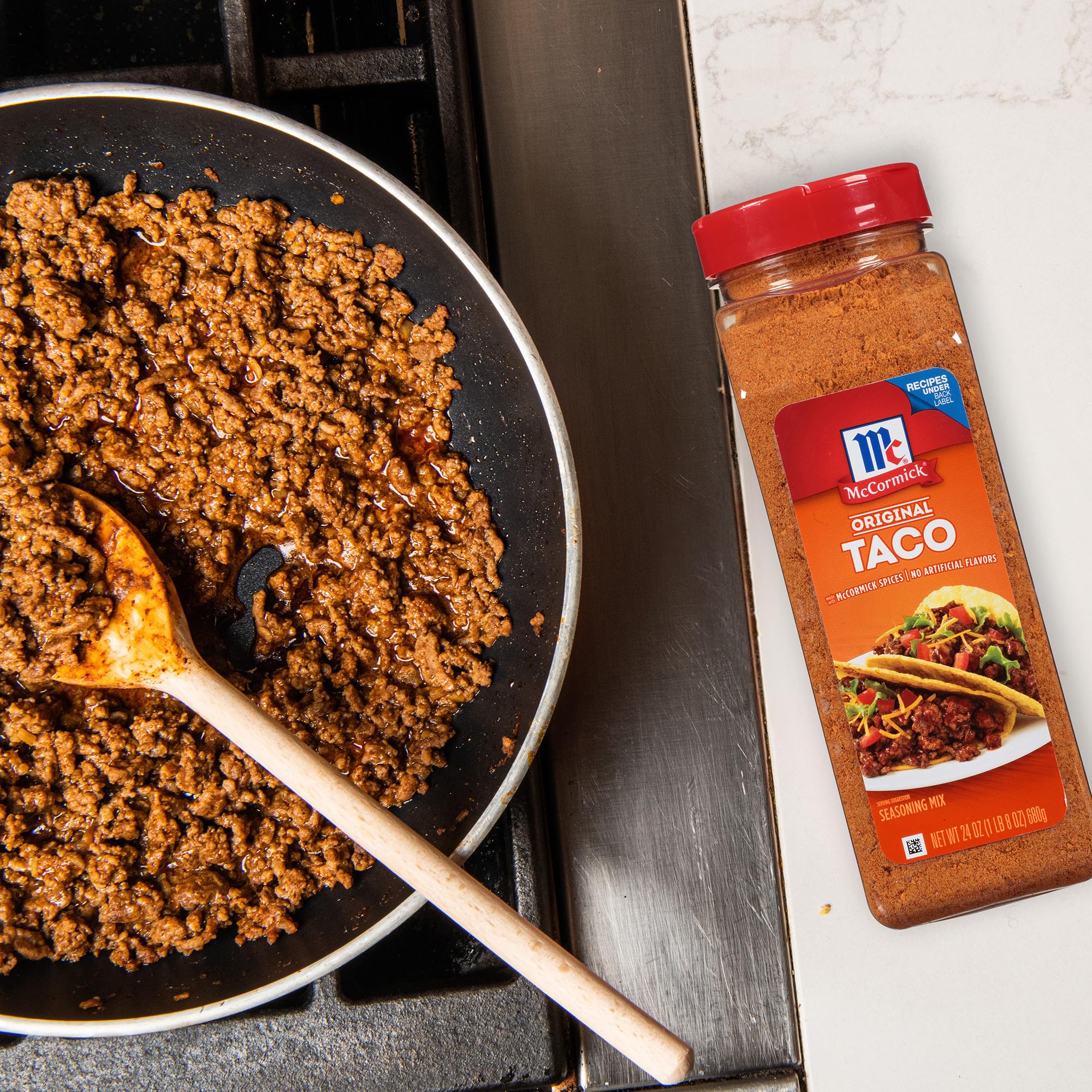 Package front of McCormick Original Taco Seasoning Mix