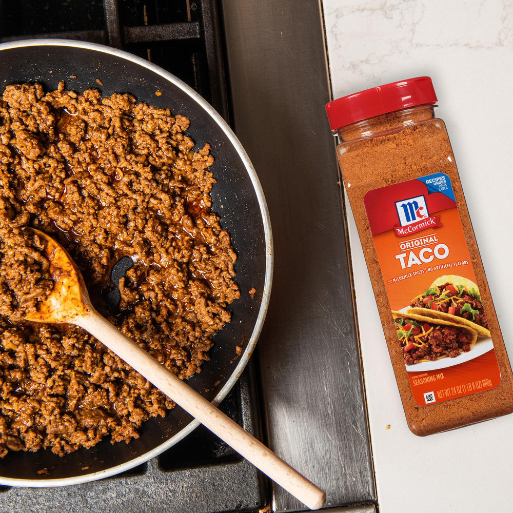 Package front of McCormick Original Taco Seasoning Mix