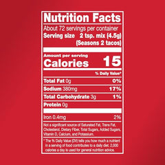 McCormick Original Taco Seasoning spice dust adds zesty aroma.