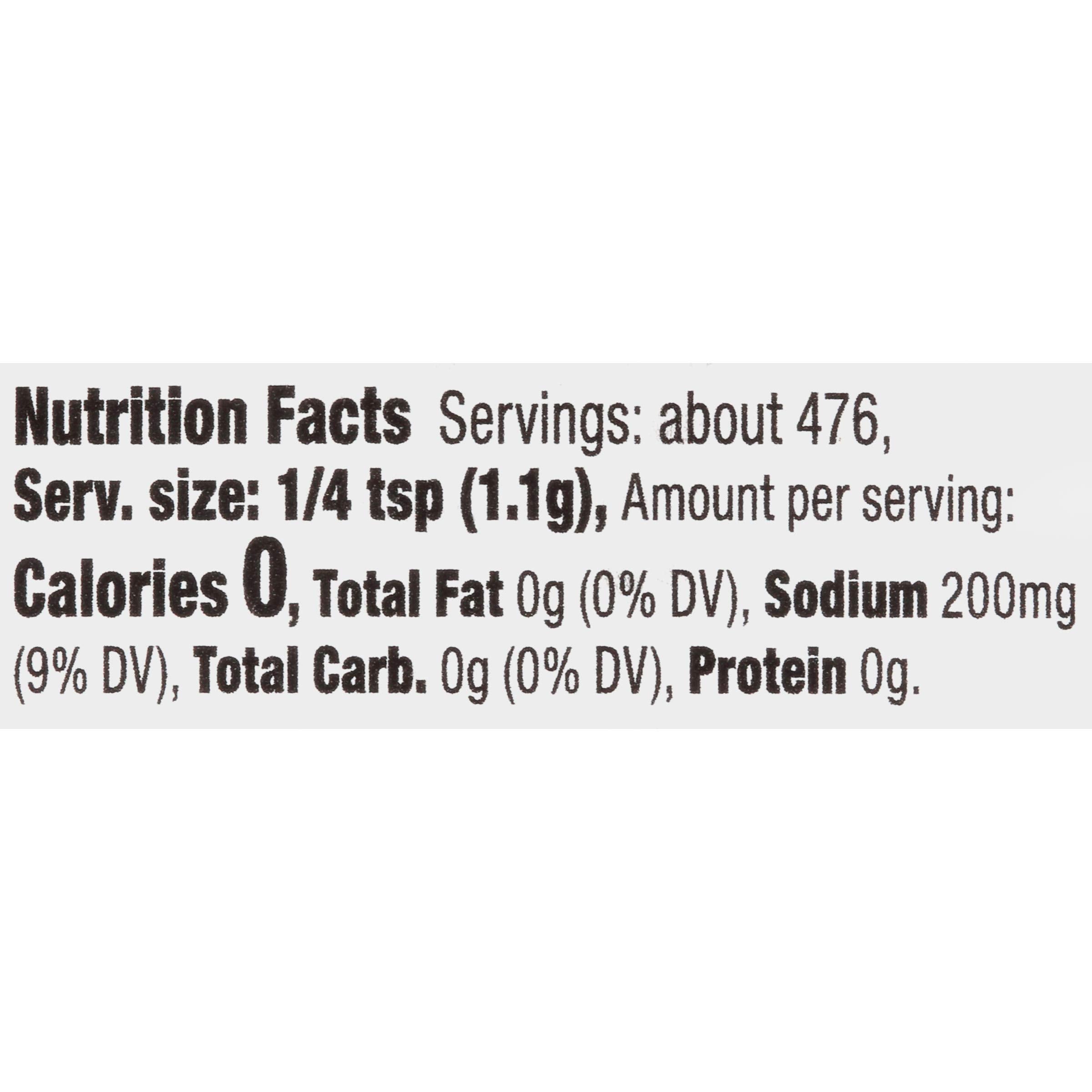 Pantry shelf shot of McCormick bottle emphasizes refill-friendly size.