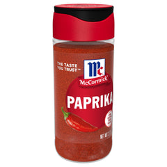 McCormick Paprika bottle close-up adds vibrant color to dishes
