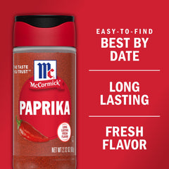 McCormick Paprika on roasted potatoes adds color and aroma