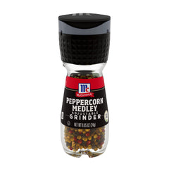 McCormick Peppercorn Medley grinder bottle front shows colorful peppercorns for fresh flavor