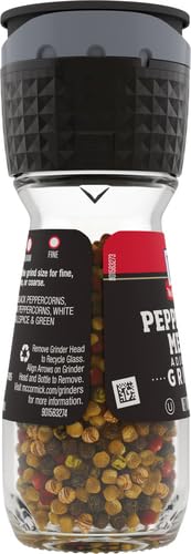 McCormick Peppercorn Medley grinder glass bottle emphasizes recyclable packaging