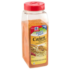 McCormick Perfect Pinch Cajun Seasoning bottle front view highlighting bold Louisiana flavor