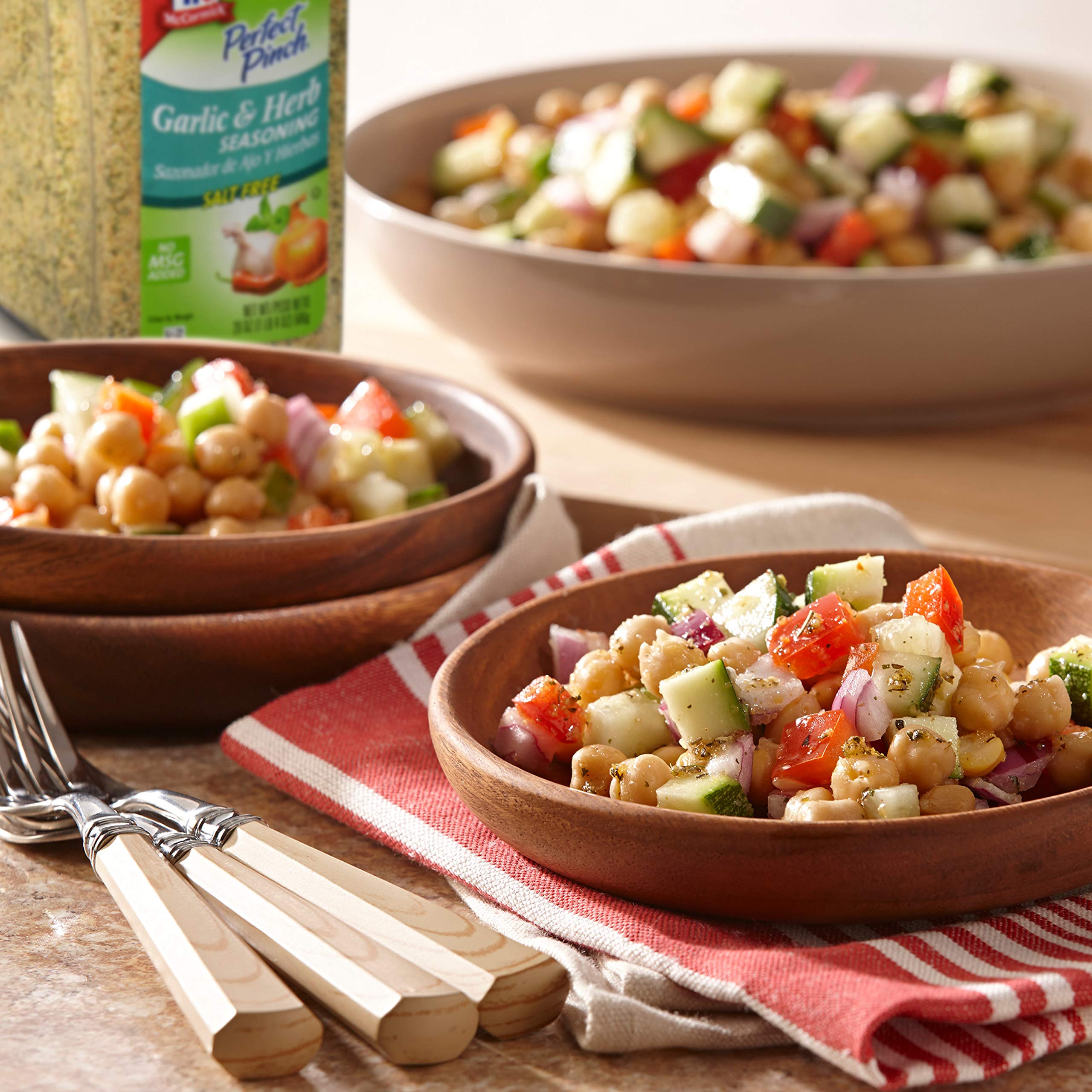 Seasoning in a marinade bowl using McCormick Perfect Pinch Garlic & Herb Seasoning as base