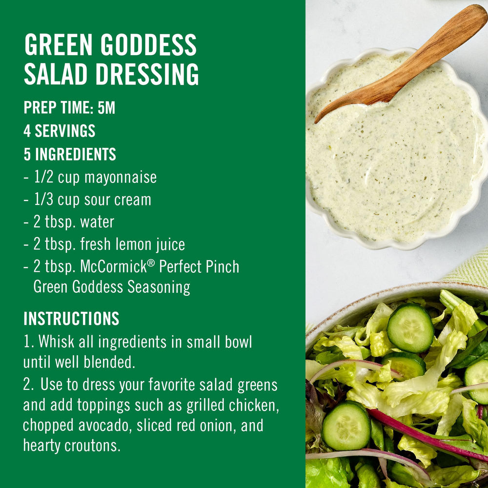 Creamy dips boosted by Green Goddess seasoning.