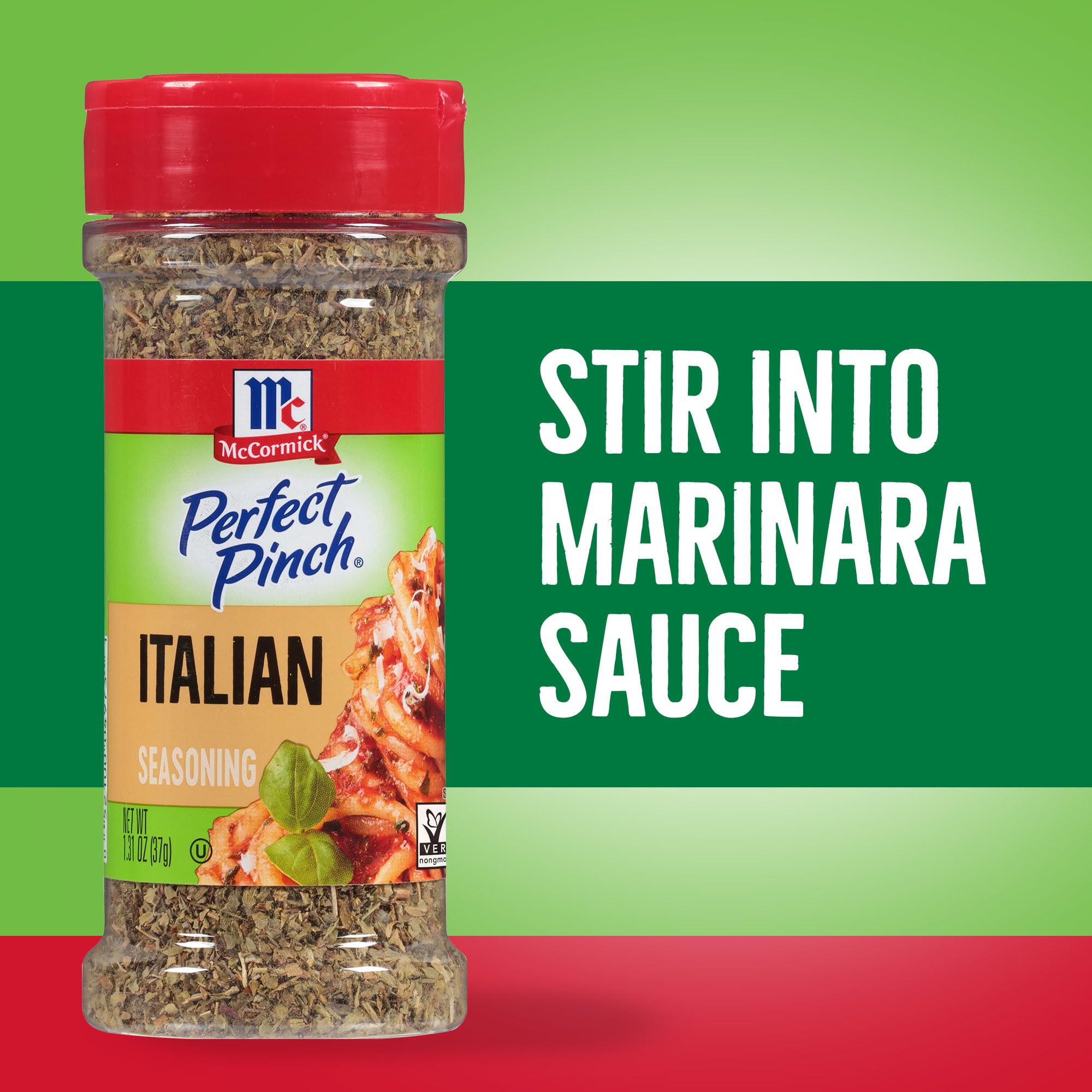 Sauce simmering with McCormick Perfect Pinch Italian Seasoning for marinara depth
