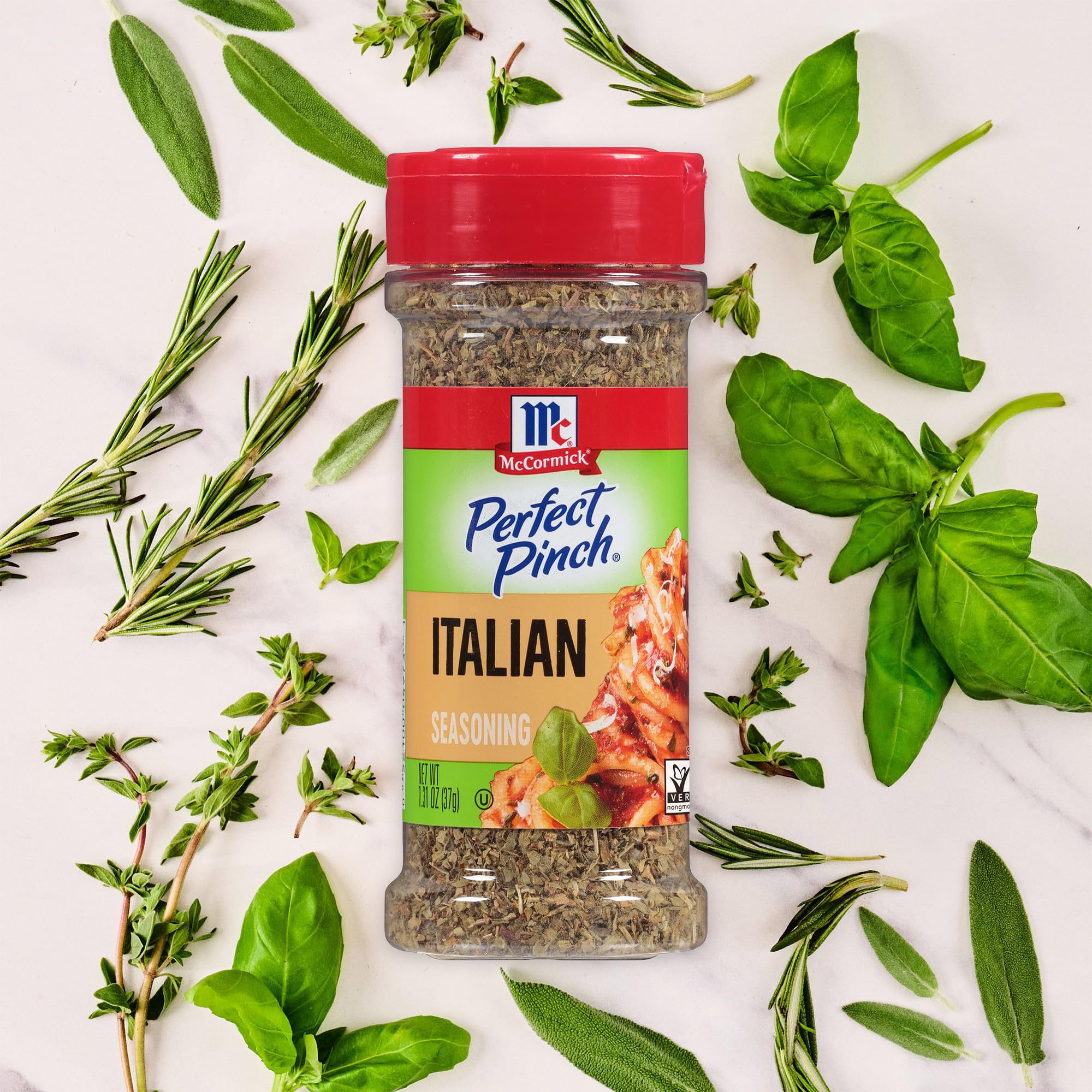 Shrimp tossed with McCormick Perfect Pinch Italian Seasoning for a bright bite