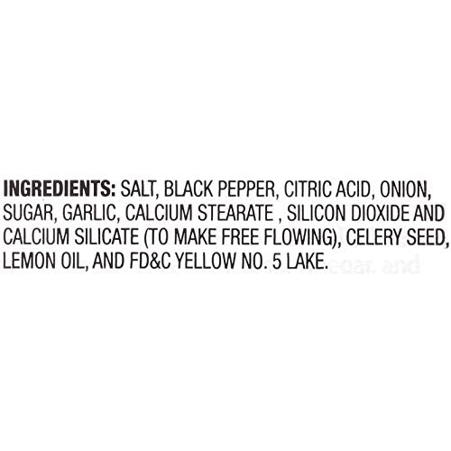 McCormick Perfect Pinch Lemon & Pepper sprinkled on salads and veggies.