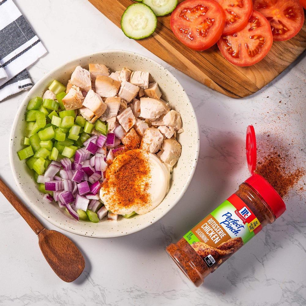 Gluten-free McCormick Perfect Pinch Rotisserie Chicken Seasoning option for lean meals