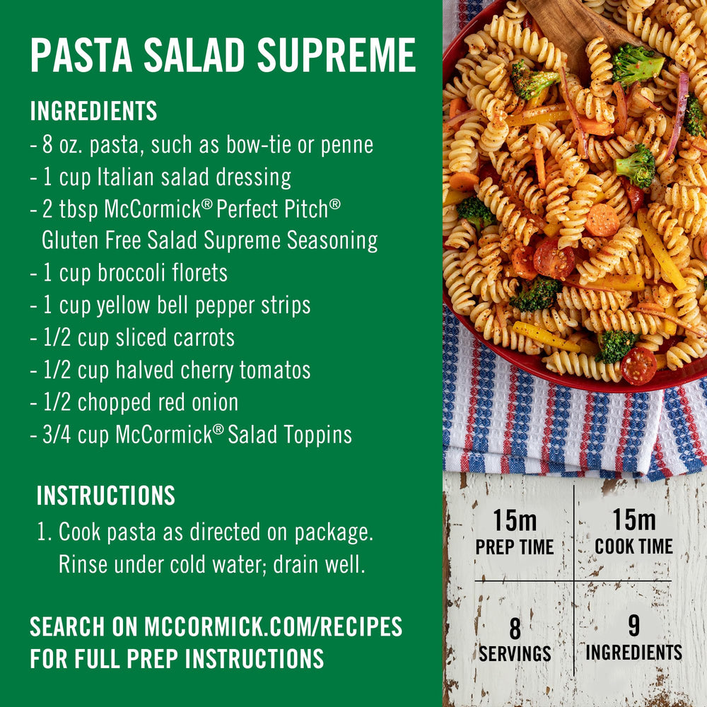 McCormick Perfect Pinch Salad Supreme flip-top bottle.