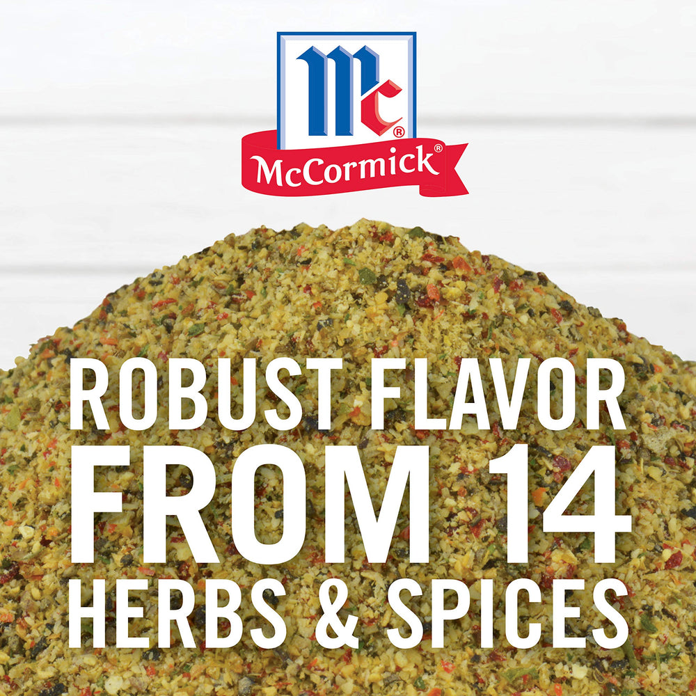 McCormick Perfect Pinch Signature Salt Free Seasoning ingredients list features onion and citrus