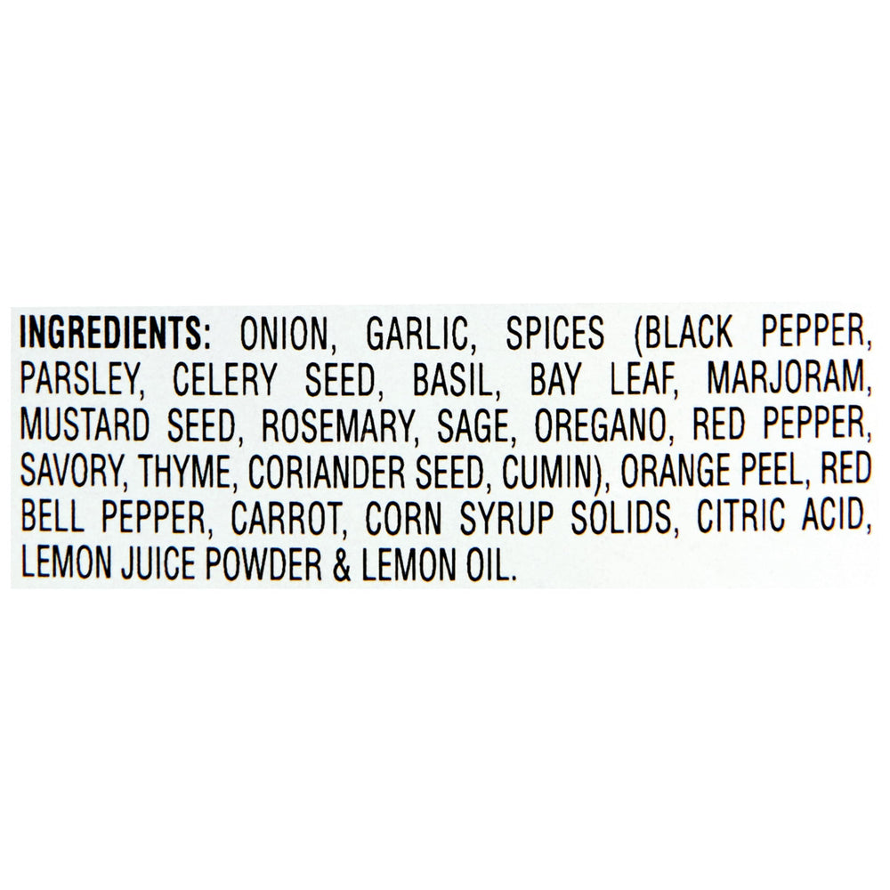 McCormick Perfect Pinch Signature Salt Free Seasoning jar close-up highlights the herb blend
