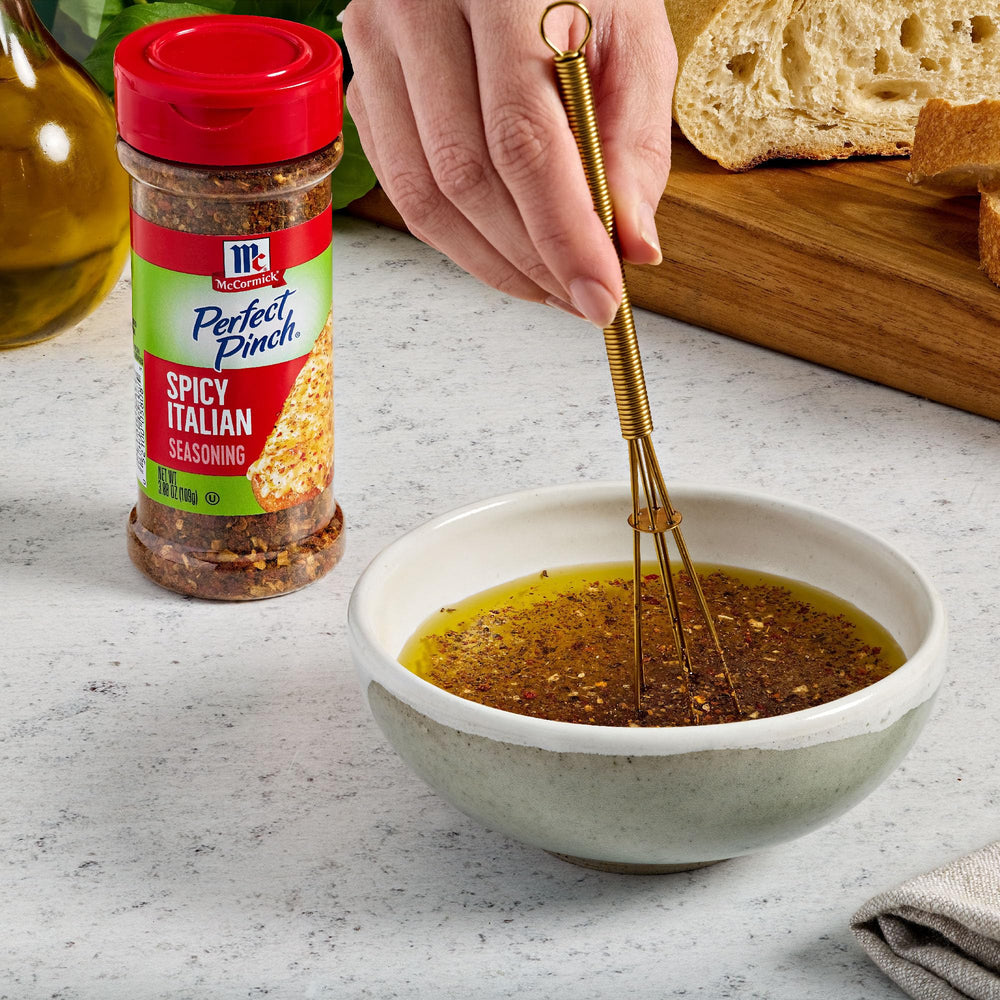 McCormick Perfect Pinch Spicy Italian on grilled vegetables for aromatic heat.