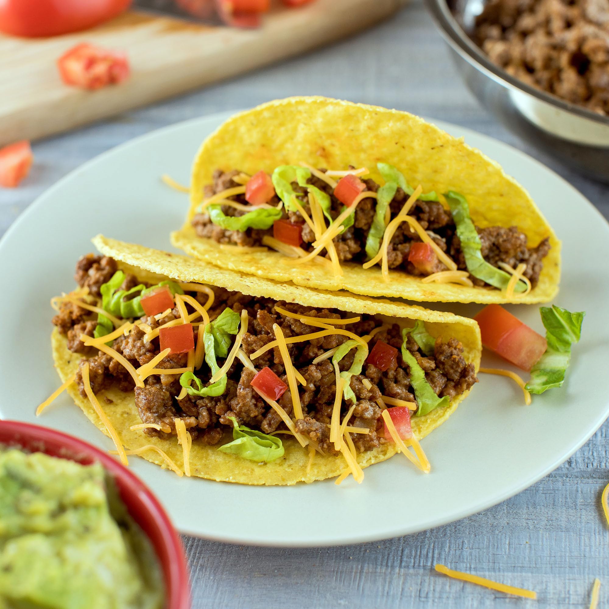 Family-friendly taco night prepared with McCormick Premium Taco Seasoning Mix