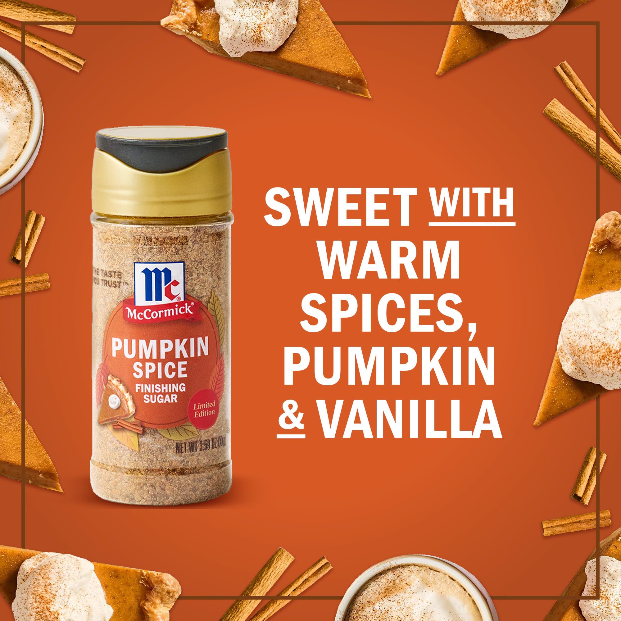 Smoothie enhanced with McCormick Pumpkin Spice Finishing Sugar.