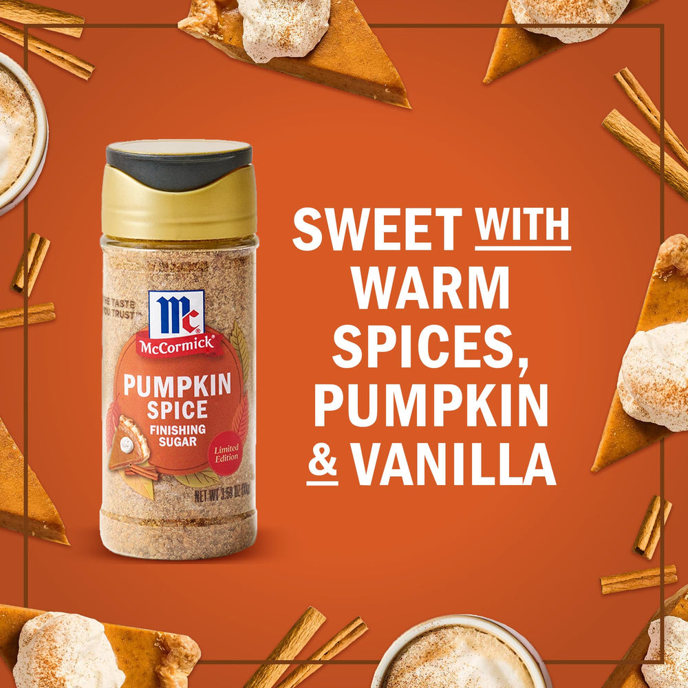 Smoothie enhanced with McCormick Pumpkin Spice Finishing Sugar.