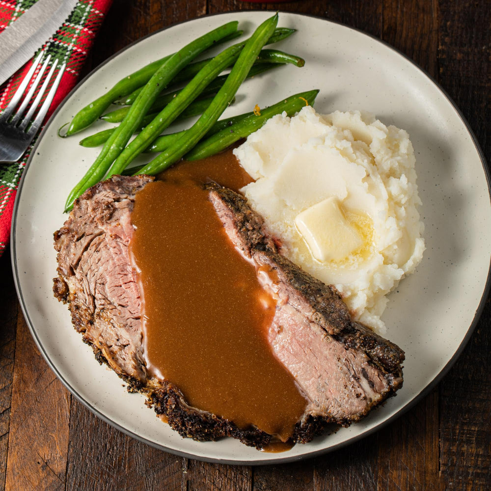 McCormick Pure Ground Black Pepper rubbed on meat helps create a savory crust