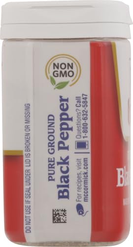 McCormick Pure Ground Black Pepper atop salads and vegetables for brightness.