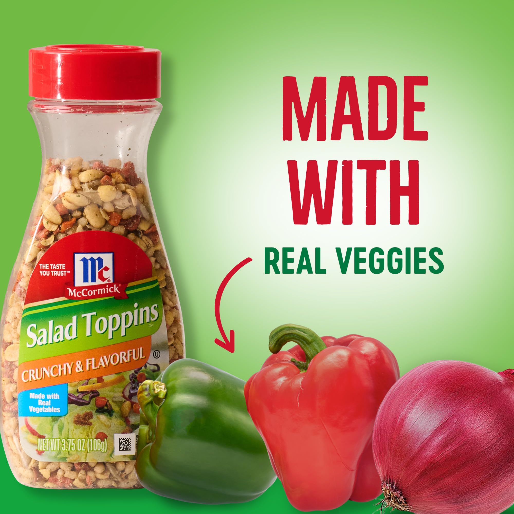 Mashed potatoes topped with McCormick Salad Toppins for added texture.
