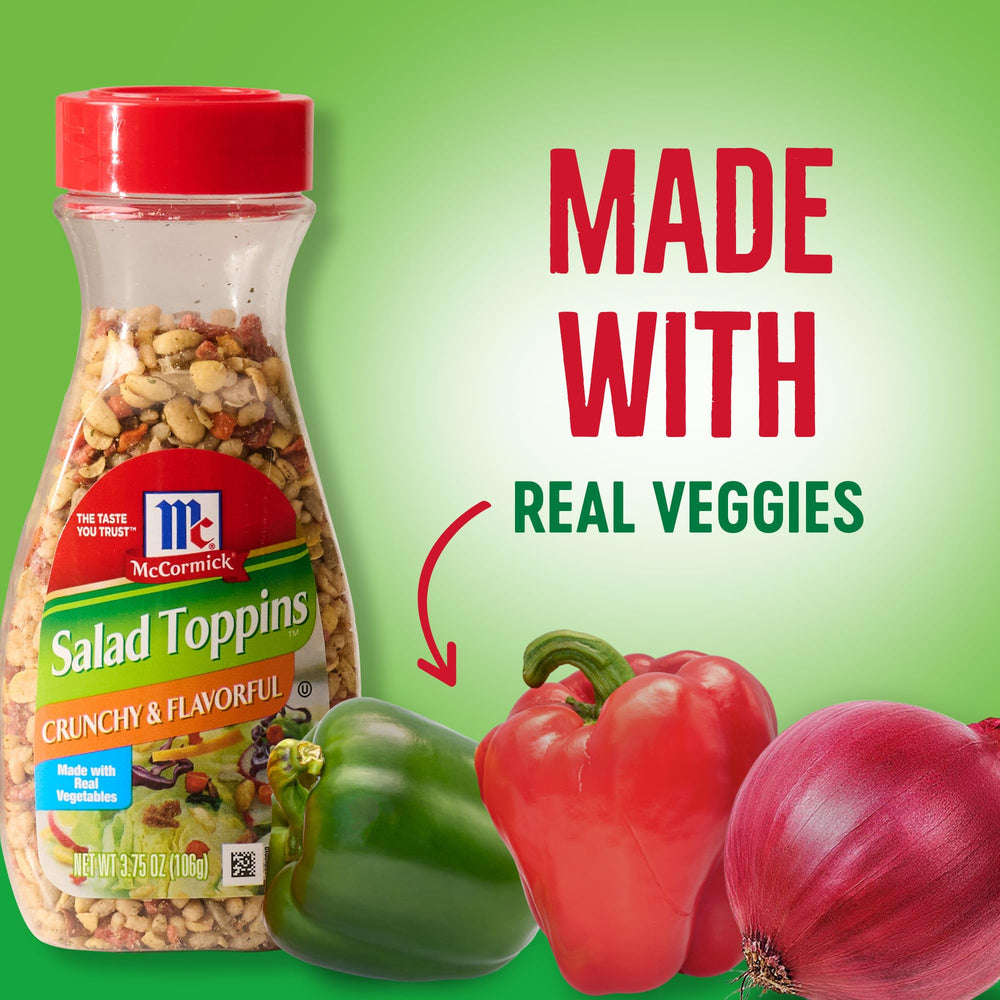 Mashed potatoes topped with McCormick Salad Toppins for added texture.