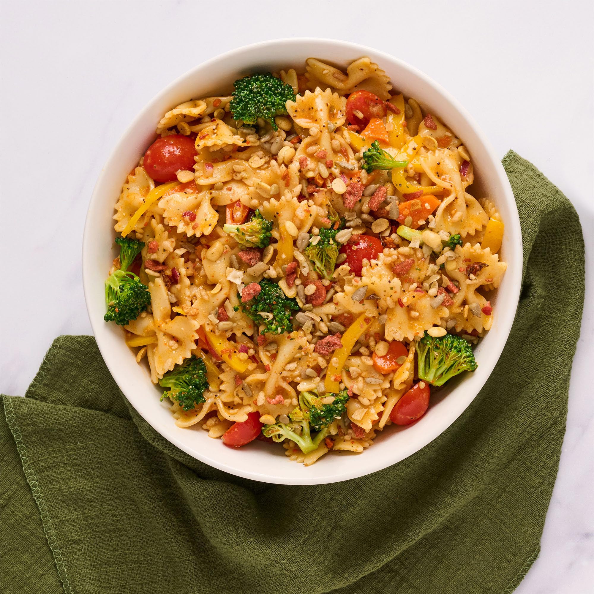 McCormick Salad Toppins on tuna salad adds texture and flavor contrast.