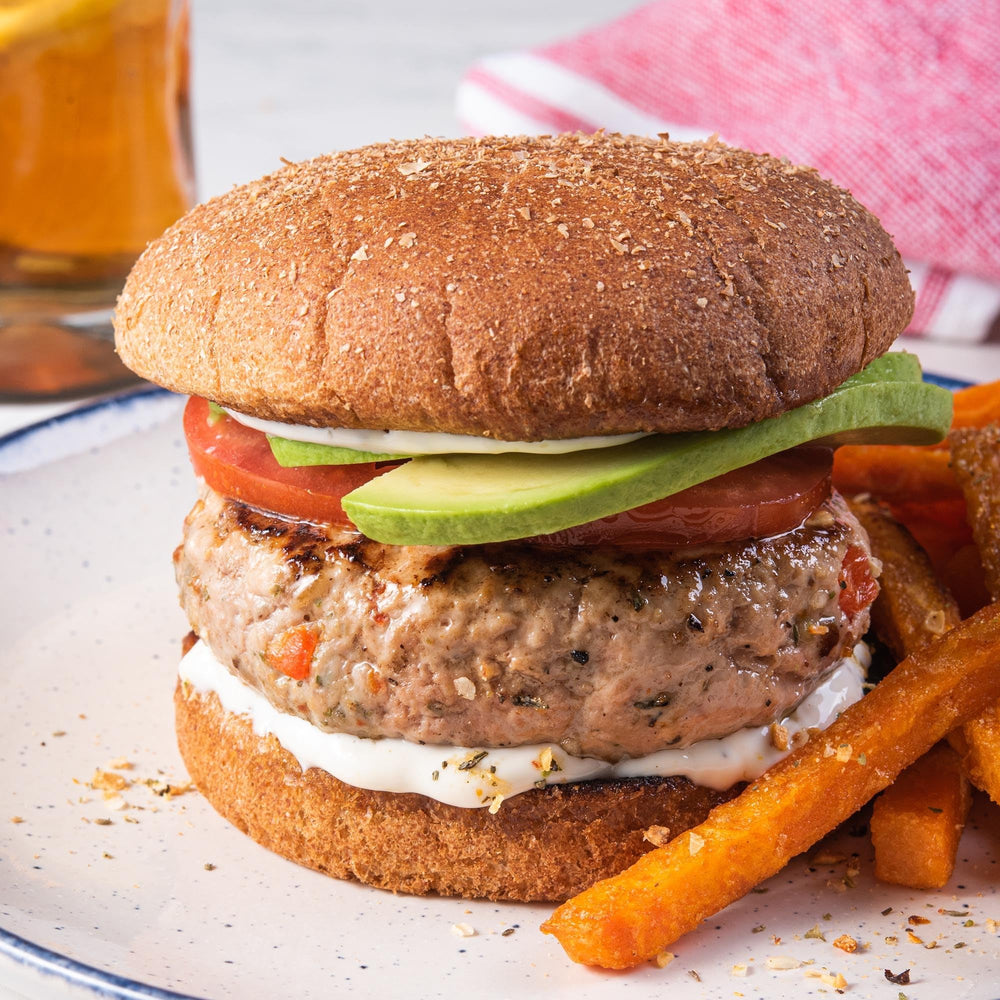 McCormick Salt Free Onion and Herb Seasoning adds onion-scented flavor to burgers without sodium