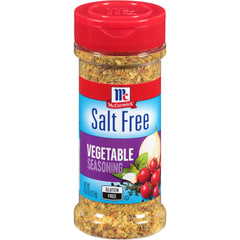 McCormick Salt Free Vegetable Seasoning bottle ready for no-salt flavor enhancement.