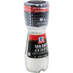 Adjustable grinder lets you choose fine, medium, or coarse salt.