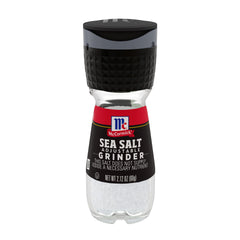 McCormick Sea Salt Grinder cap close-up with adjustable grind.
