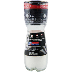 McCormick Sea Salt Grinder in use at tabletop, customizable grind size for chef-approved flavor.