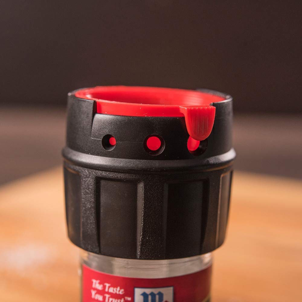 Tabletop use ready McCormick Sea Salt Grinder on counter.