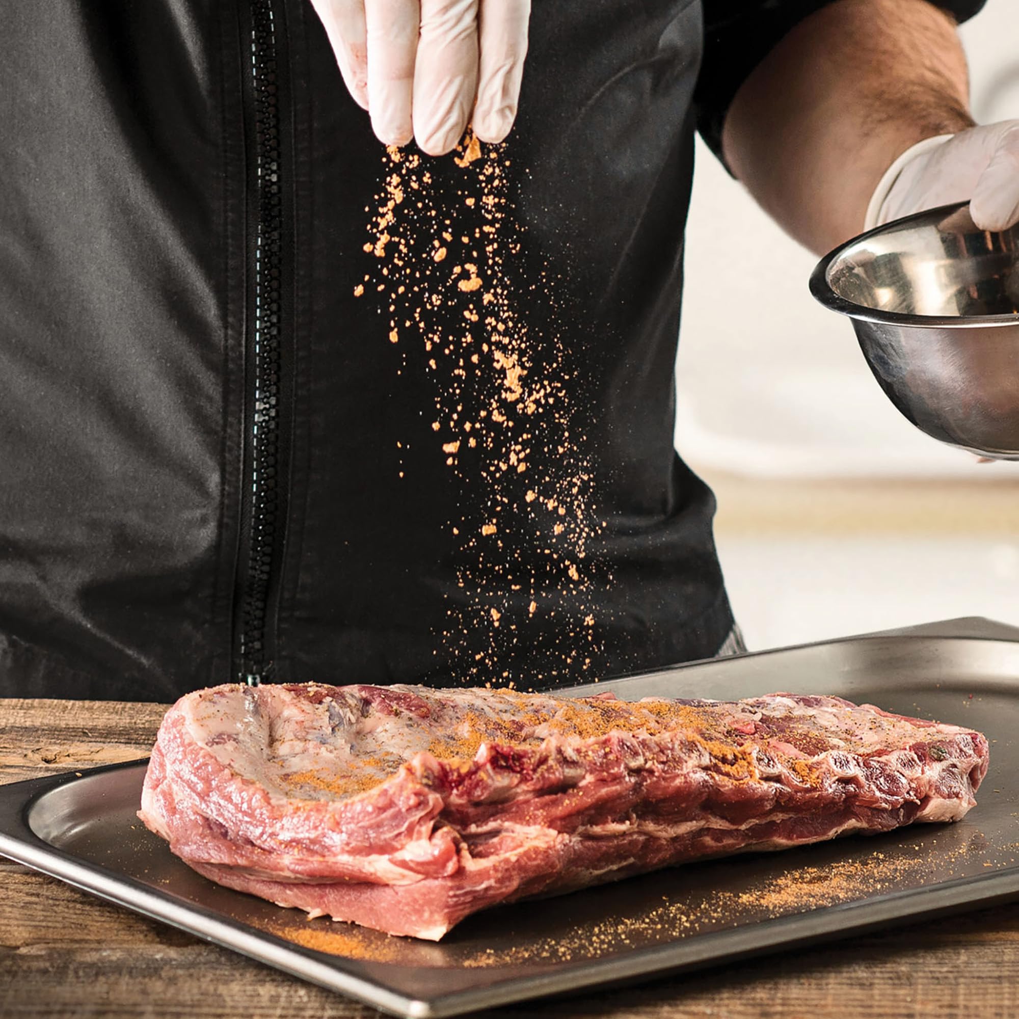 Kosher-certified McCormick Smokehouse Maple Seasoning jar in the kitchen.