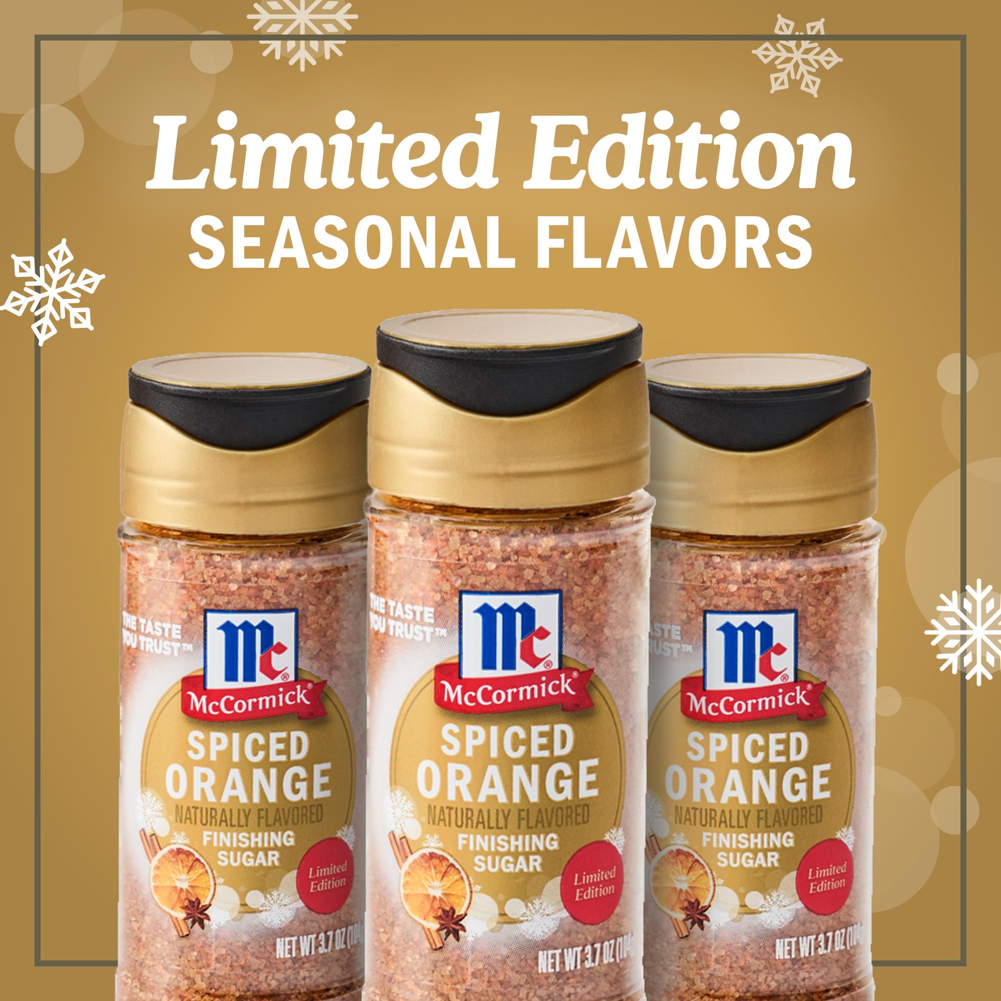 McCormick Spiced Orange Finishing Sugar decorates dessert plates with sparkle