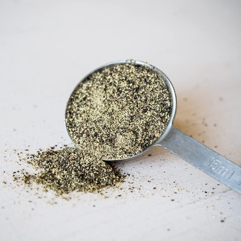 McCormick Table Grind Black Pepper sprinkled into stews and soups.