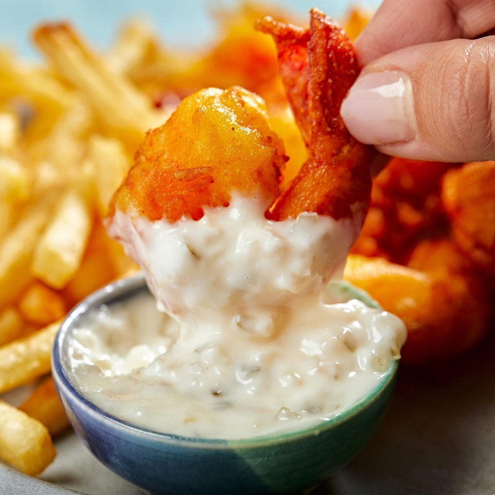 McCormick Tartar Sauce with fish and chips for a classic pairing.