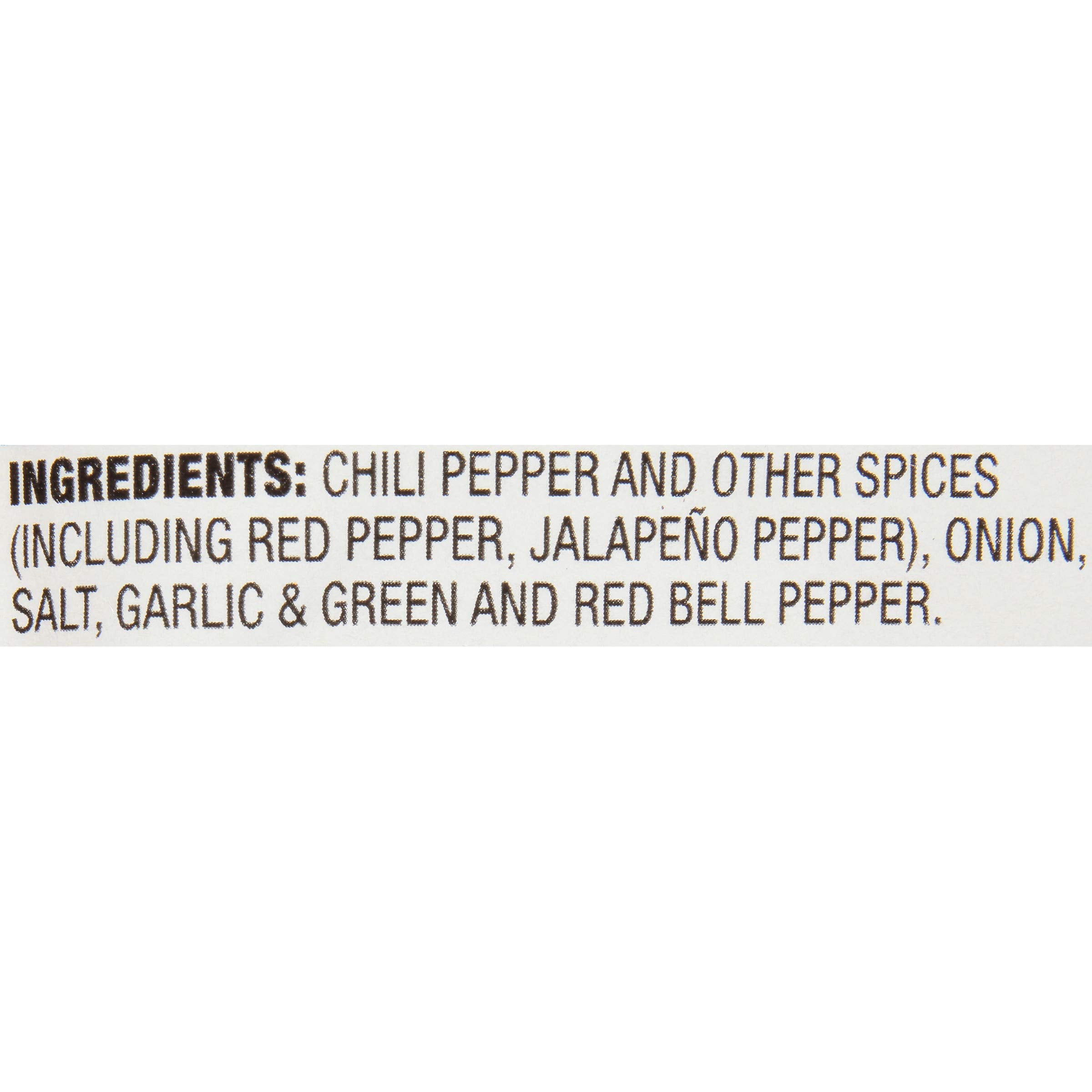McCormick Tex-Mex Chili Seasoning spice jar closeup with no artificial flavors.