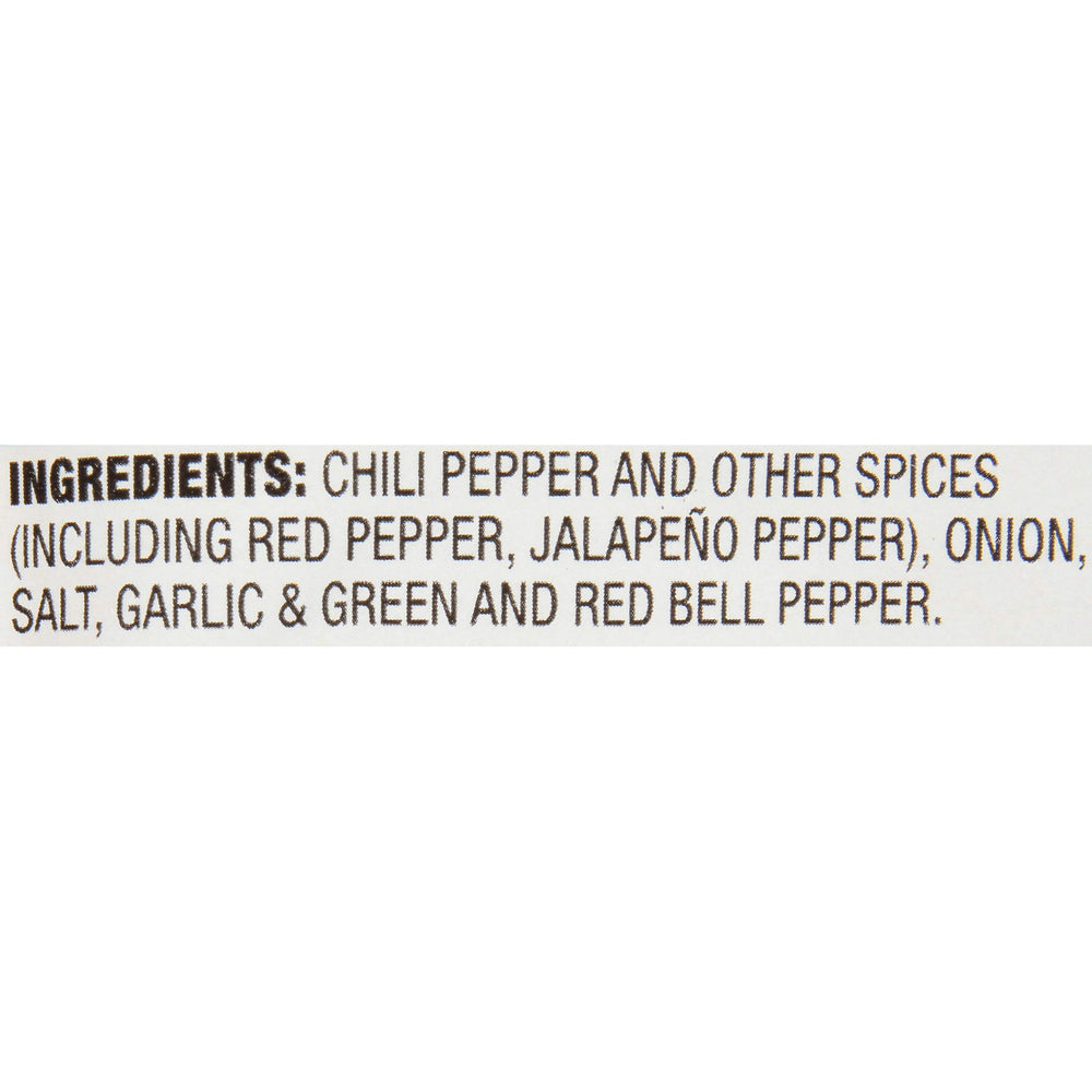 McCormick Tex-Mex Chili Seasoning spice jar closeup with no artificial flavors.