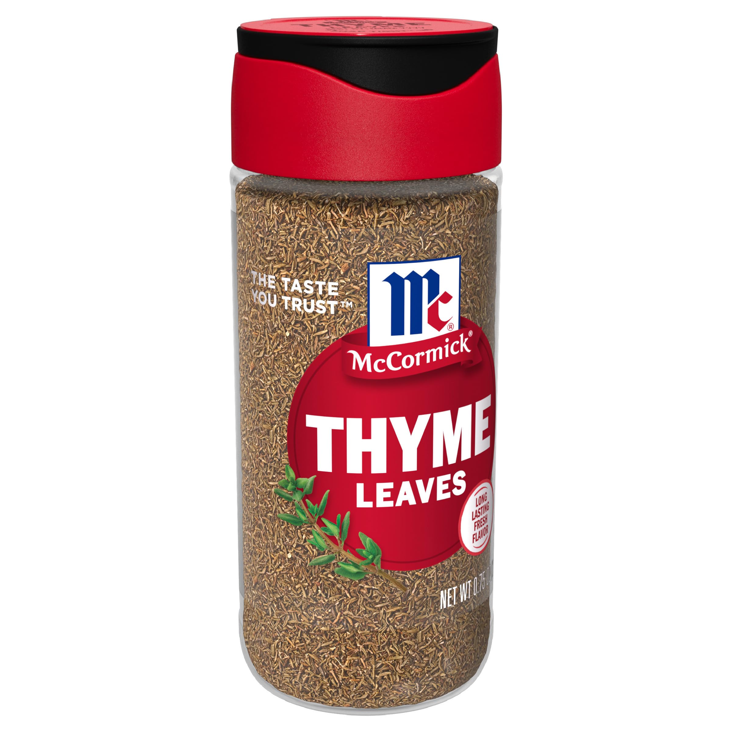 McCormick Thyme Leaves close-up showing piney aroma and subtle minty notes.