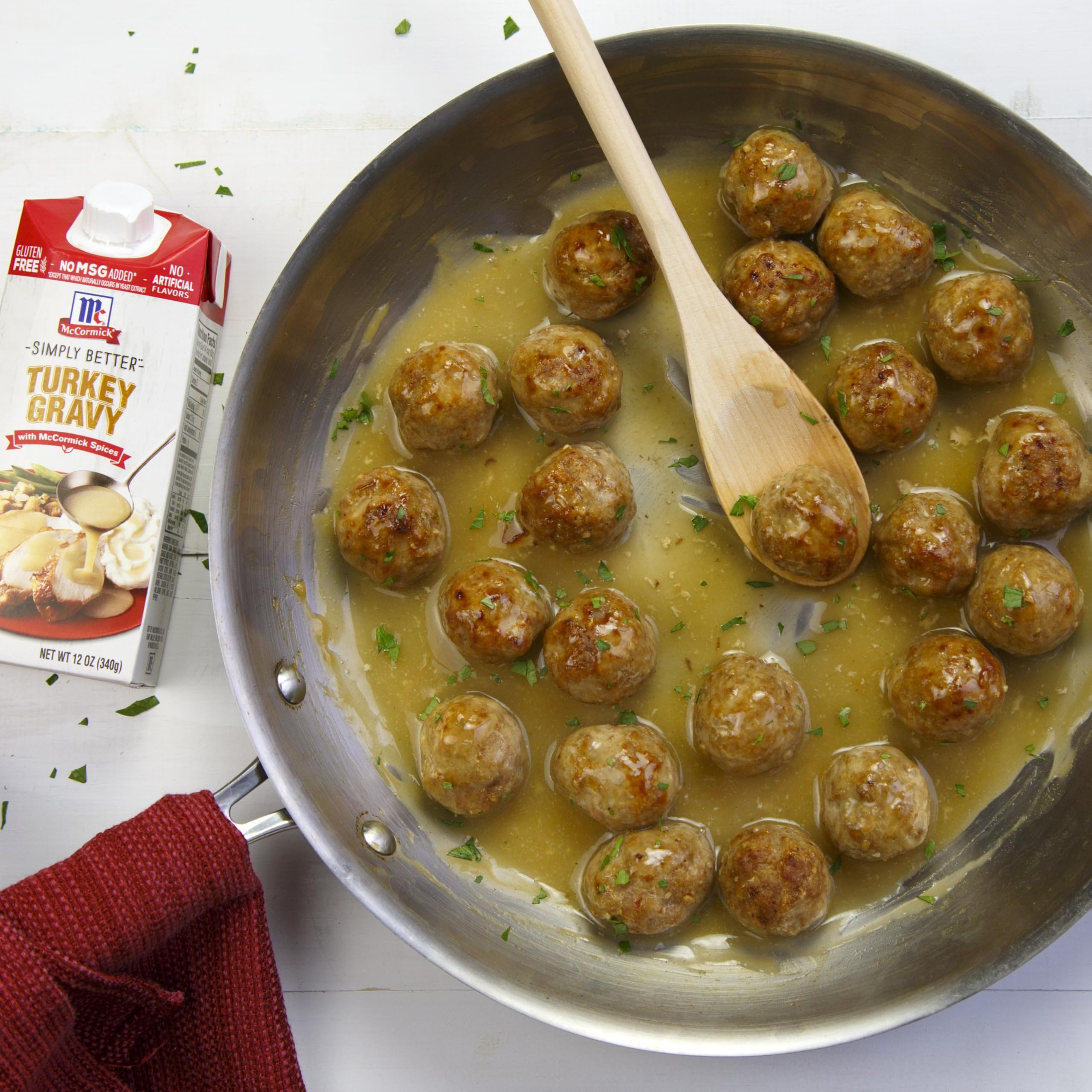 Durable packaging protects McCormick Turkey Gravy during storage.