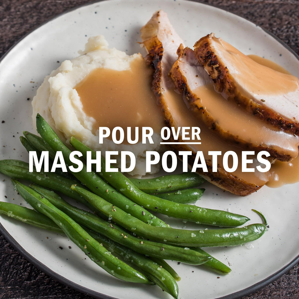 McCormick Turkey Gravy over mashed potatoes for a comforting plate