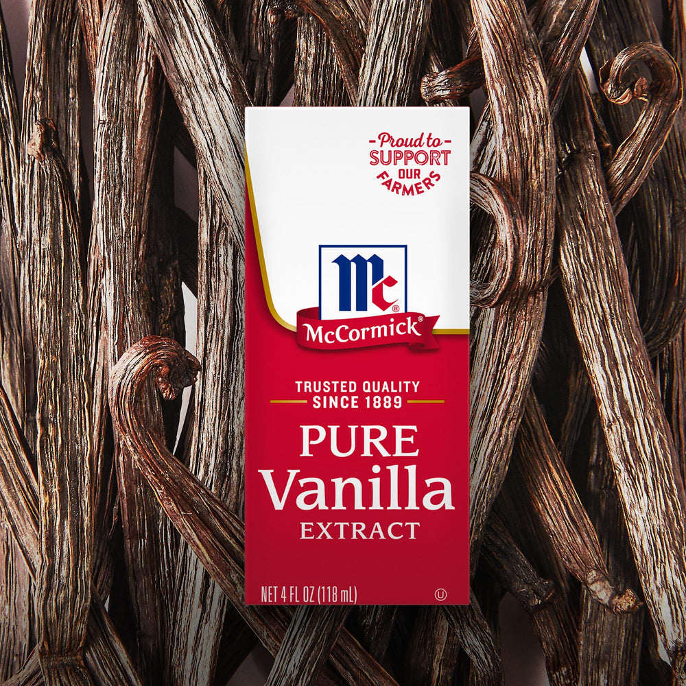 McCormick Vanilla Extract and vanilla beans highlight Madagascar flavor.
