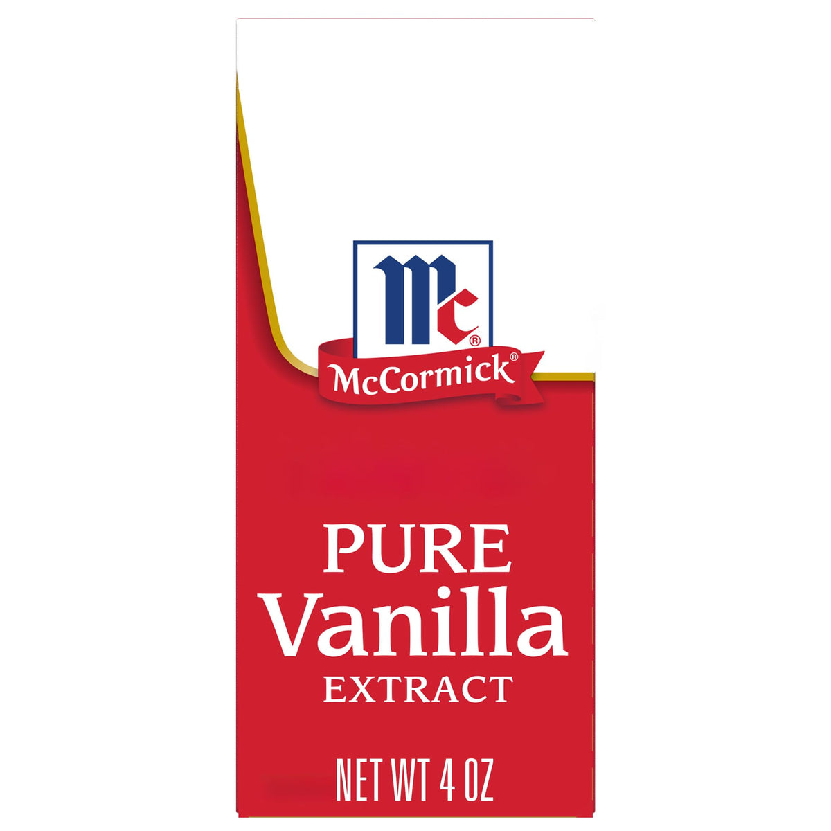 McCormick Vanilla Extract bottle pouring for pure baking flavor.