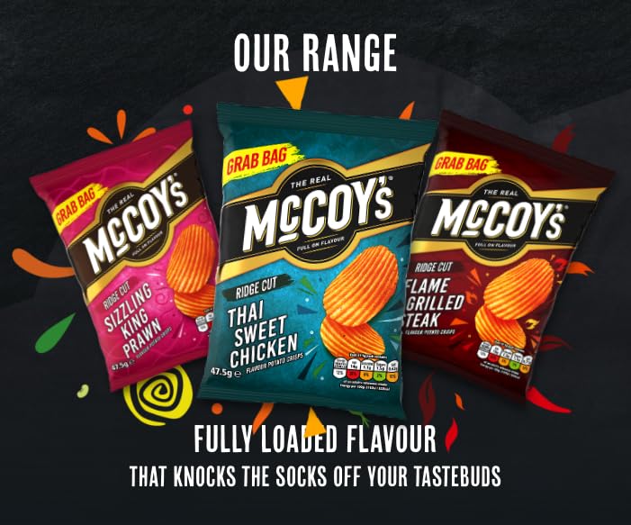 Ingredient panel on McCoys Flame Grilled Steak packaging highlights the flavour notes.