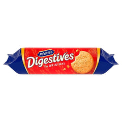 McVitie's Digestive biscuits pack shot, 4-pack, ideal for sharing at gatherings.